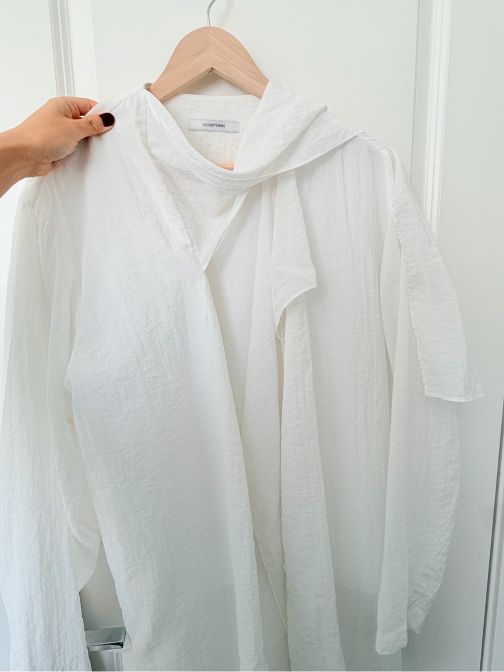 Women’s white Double-Layered outer shirt, Size 38